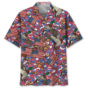 America Duck Hunting Hawaiian Shirt