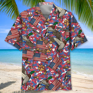 America Duck Hunting Hawaiian Shirt
