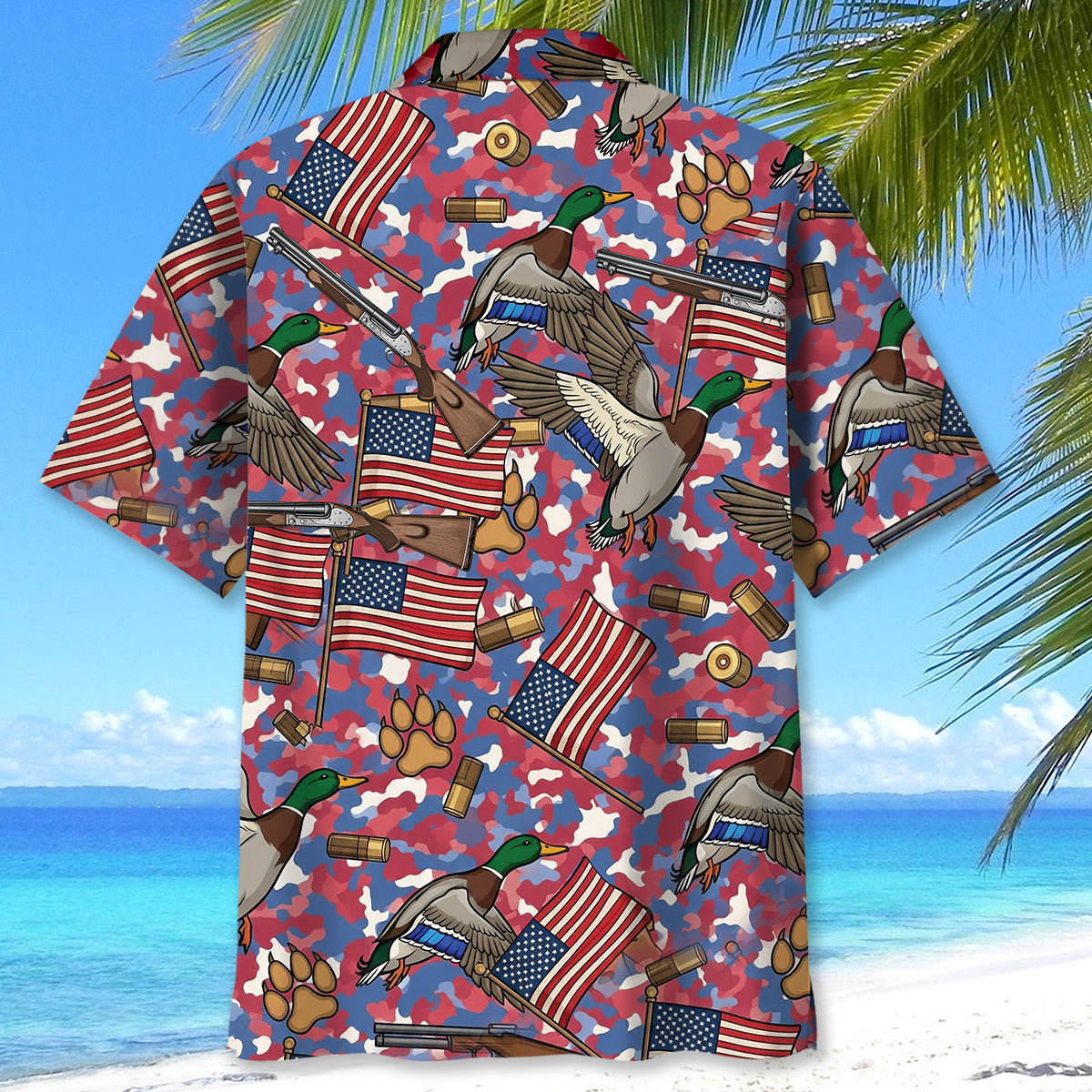 America Duck Hunting Hawaiian Shirt