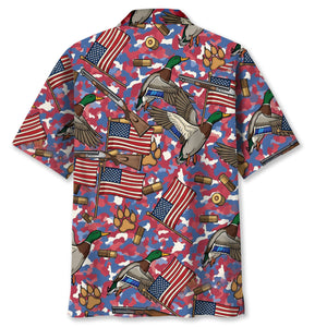 America Duck Hunting Hawaiian Shirt