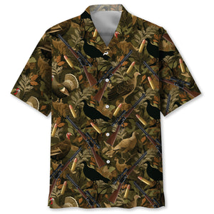 Camouflage Wild Turkey Hunting Hawaiian Shirt