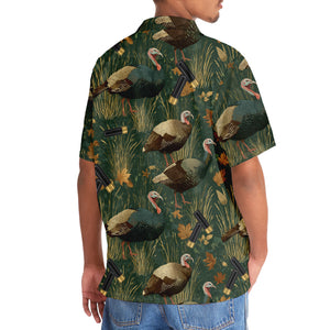 Green Wild Turkey Hunting Hawaiian Shirt