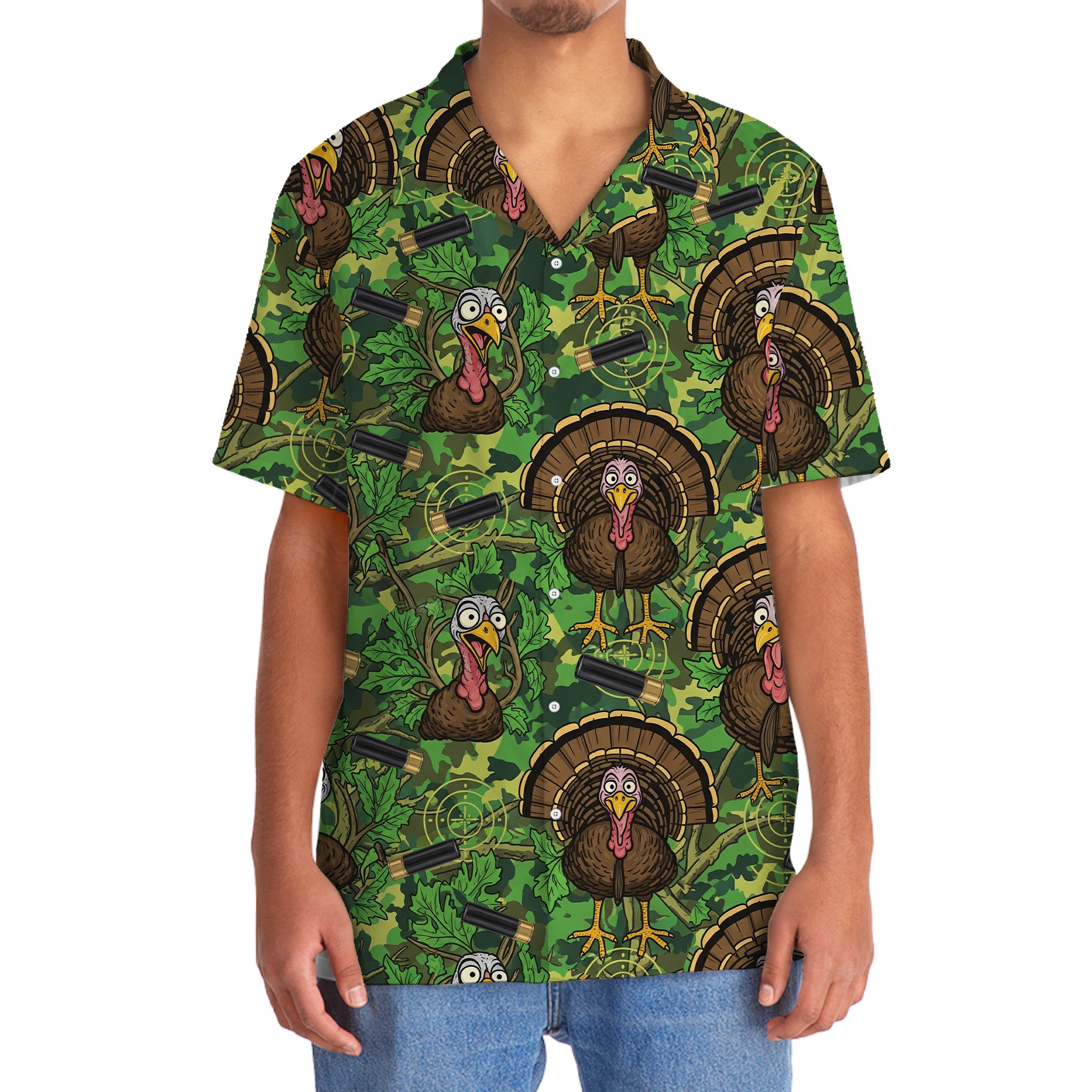 Funny Wild Turkey Hunting Hawaiian Shirt