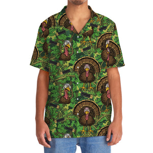 Funny Wild Turkey Hunting Hawaiian Shirt