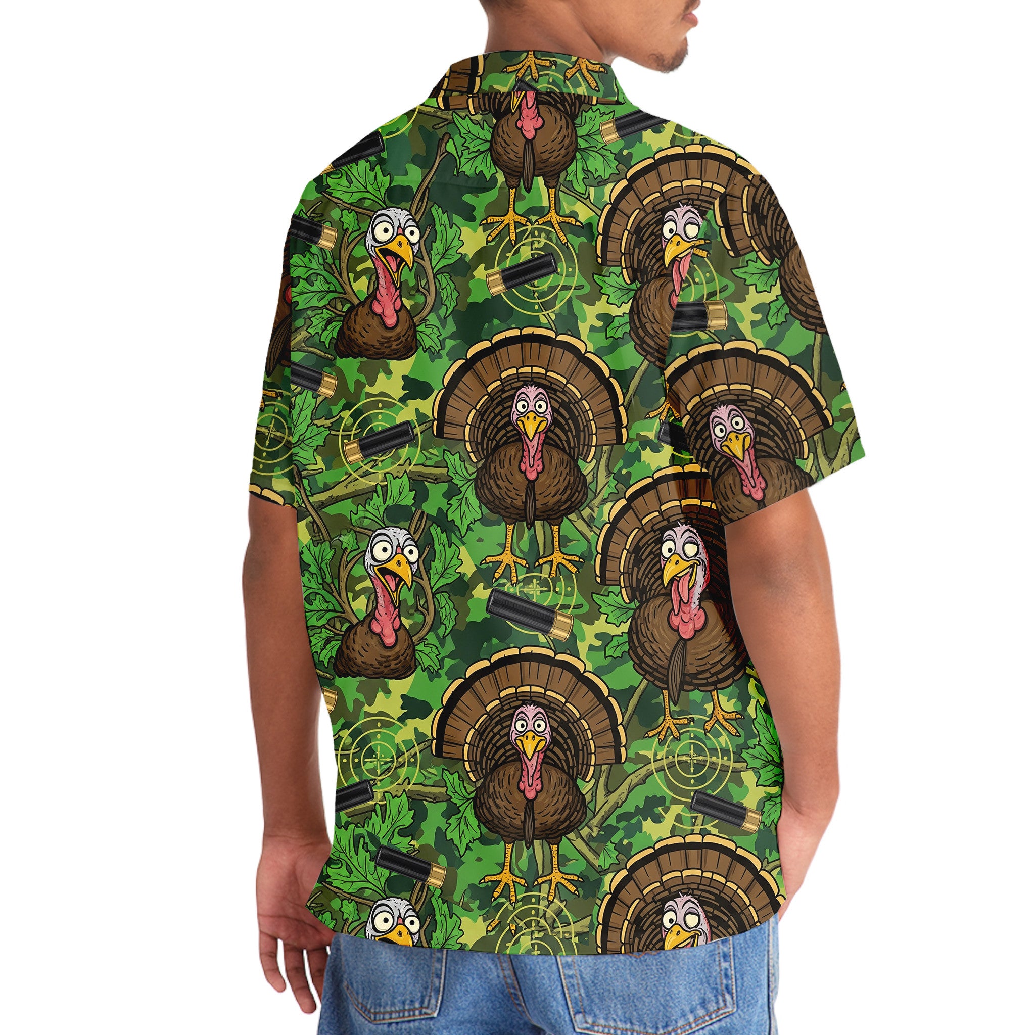 Funny Wild Turkey Hunting Hawaiian Shirt