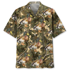 Camouflage Mallard Duck Hunting Hawaiian Shirt