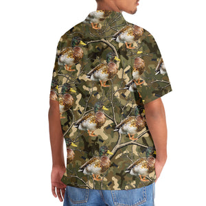 Camouflage Mallard Duck Hunting Hawaiian Shirt