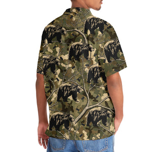 Camouflage Black Bear Hunting Hawaiian Shirt