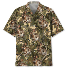Camouflage Rabbit Hunting Hawaiian Shirt