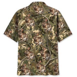 Camouflage Rabbit Hunting Hawaiian Shirt