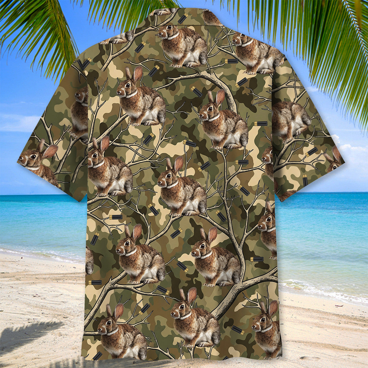 Camouflage Rabbit Hunting Hawaiian Shirt