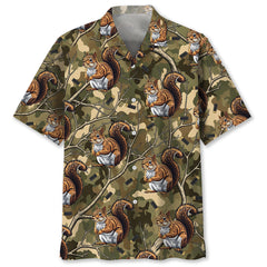 Camouflage Squirrel Hunting Hawaiian Shirt
