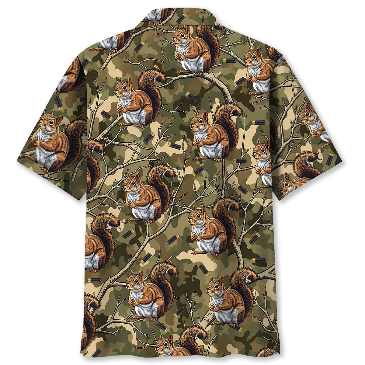 Camouflage Squirrel Hunting Hawaiian Shirt