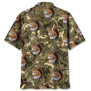 Camouflage Squirrel Hunting Hawaiian Shirt