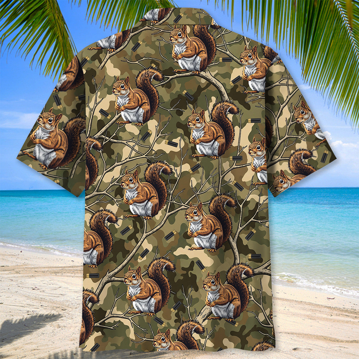 Camouflage Squirrel Hunting Hawaiian Shirt