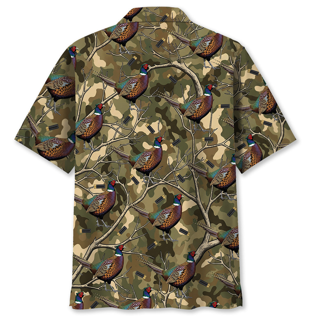 Camouflage Pheasant Hunting Hawaiian Shirt