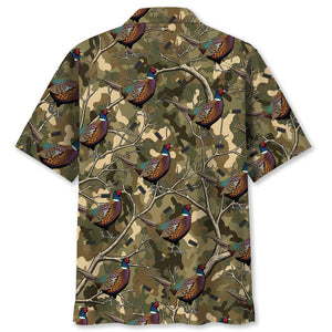 Camouflage Pheasant Hunting Hawaiian Shirt