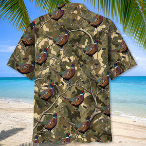 Camouflage Pheasant Hunting Hawaiian Shirt
