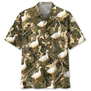 Camouflage Ross Goose Hunting Hawaiian Shirt
