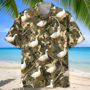 Camouflage Ross Goose Hunting Hawaiian Shirt