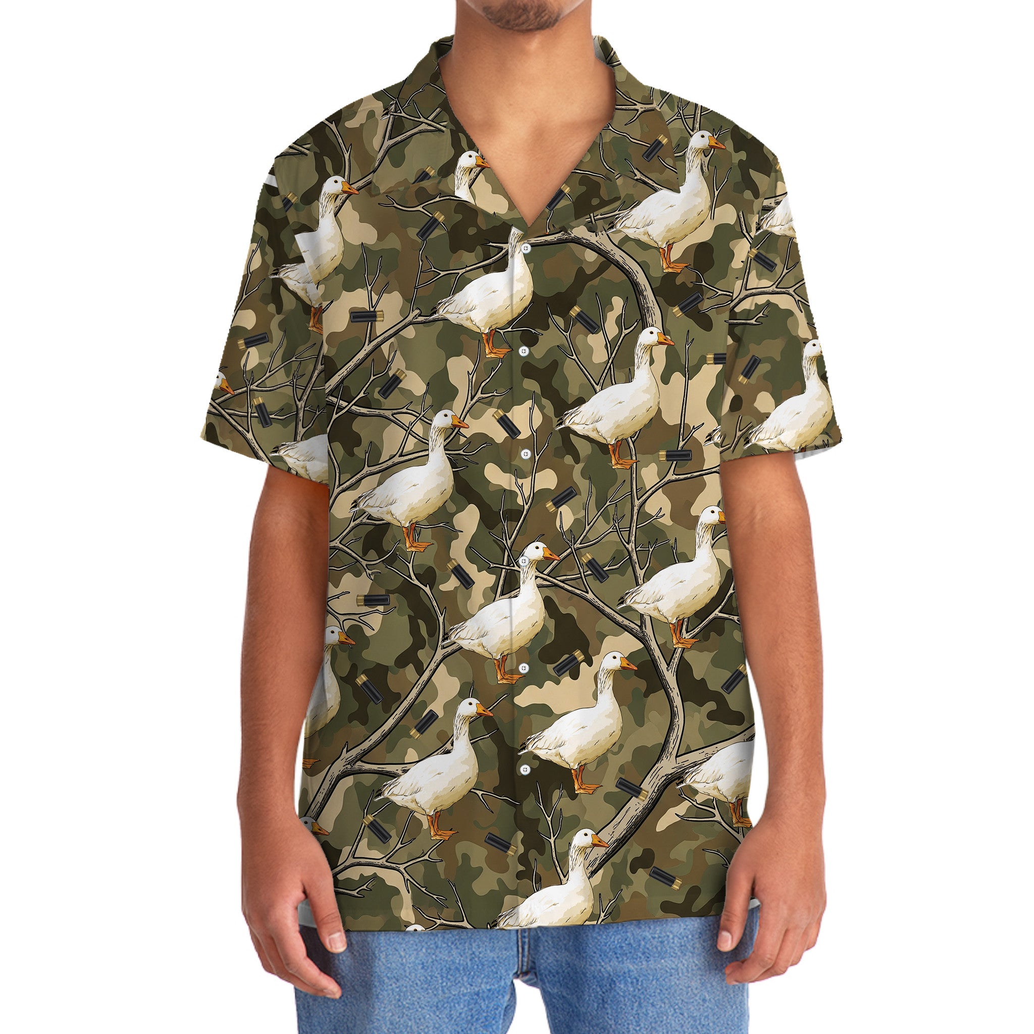 Camouflage Ross Goose Hunting Hawaiian Shirt