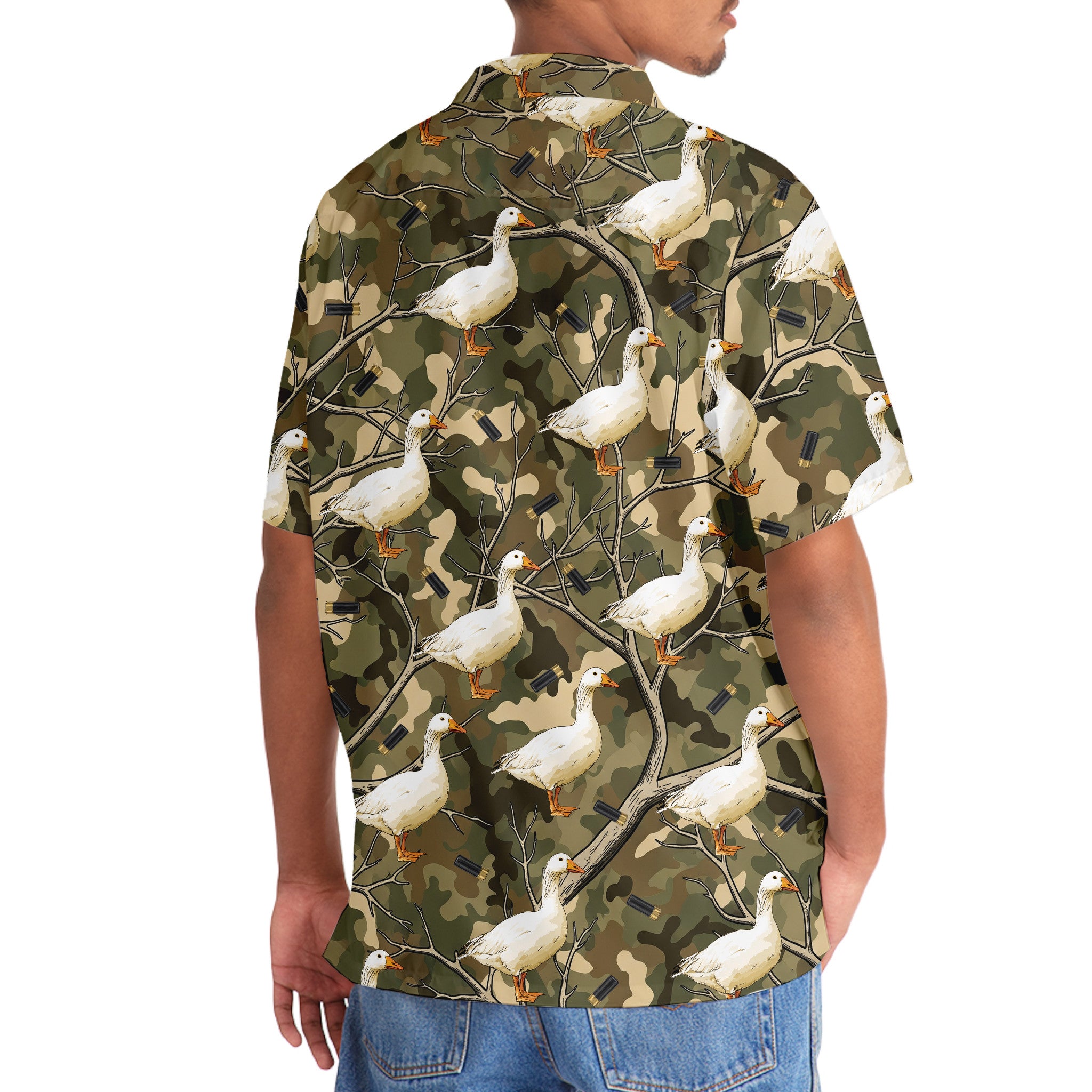Camouflage Ross Goose Hunting Hawaiian Shirt