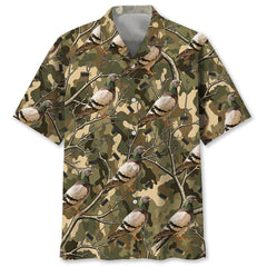Camouflage Wood Pigeon Hunting Hawaiian Shirt