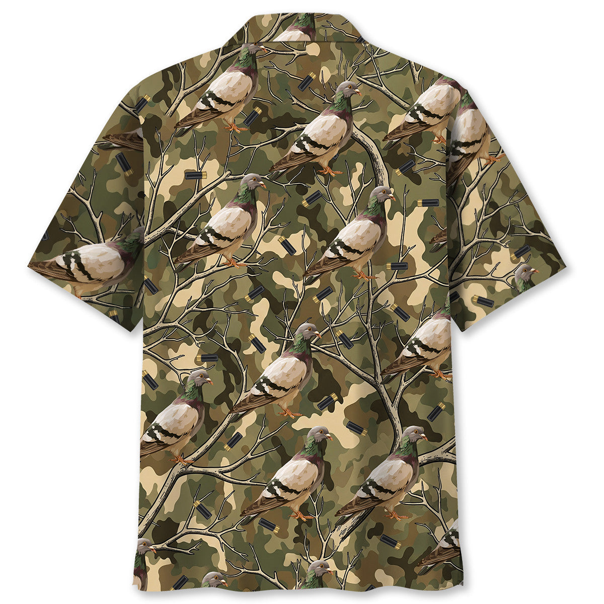 Camouflage Wood Pigeon Hunting Hawaiian Shirt