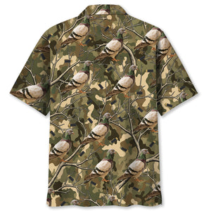 Camouflage Wood Pigeon Hunting Hawaiian Shirt
