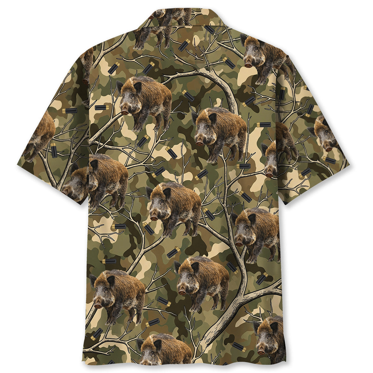 Camouflage Wild Boar Hunting Hawaiian Shirt