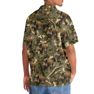 Camouflage Wild Boar Hunting Hawaiian Shirt