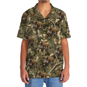 Camouflage Wild Boar Hunting Hawaiian Shirt
