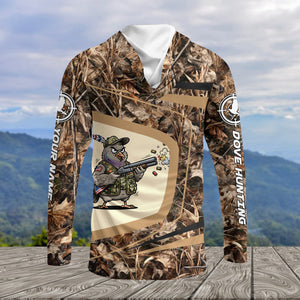 Custom Name Funny Dove Field Camo Art All Over Print Shirt