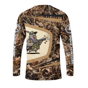 Custom Name Funny Dove Field Camo Art All Over Print Shirt