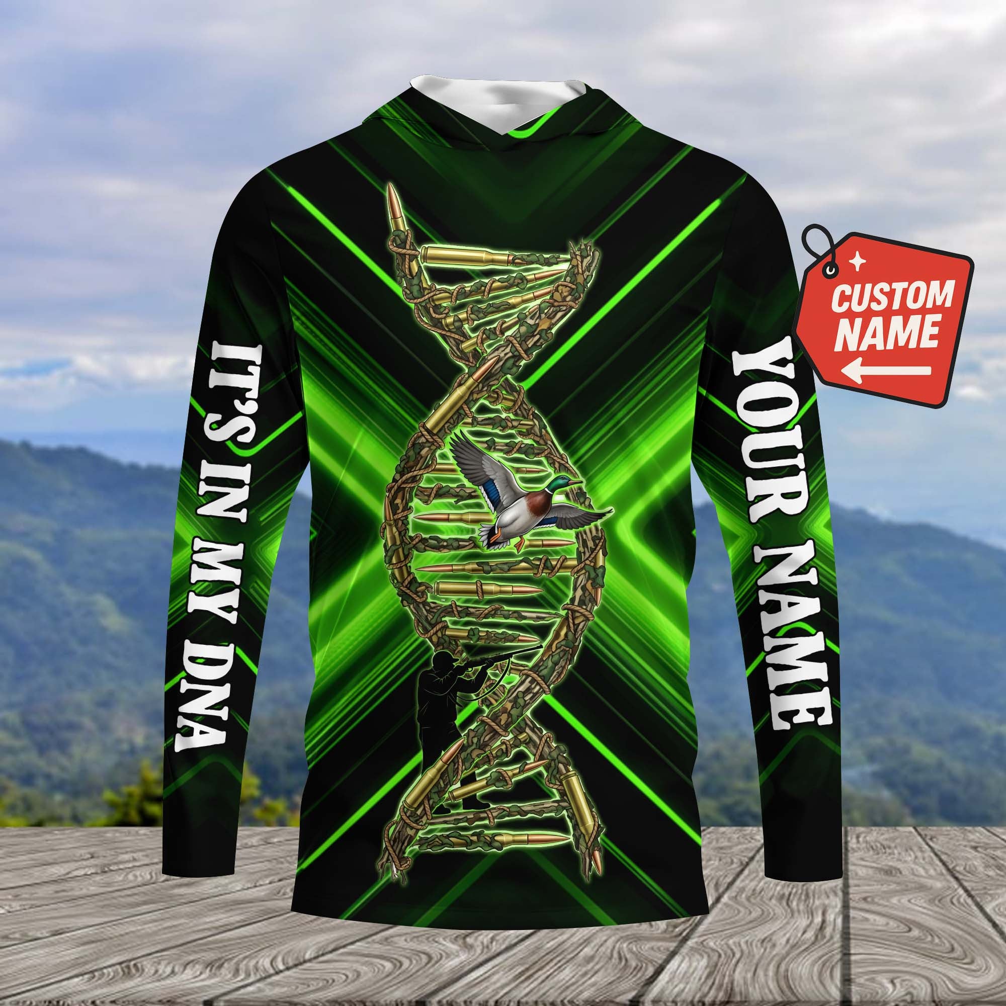 It's In My Dna Duck Hunting Art All Over Print Shirt