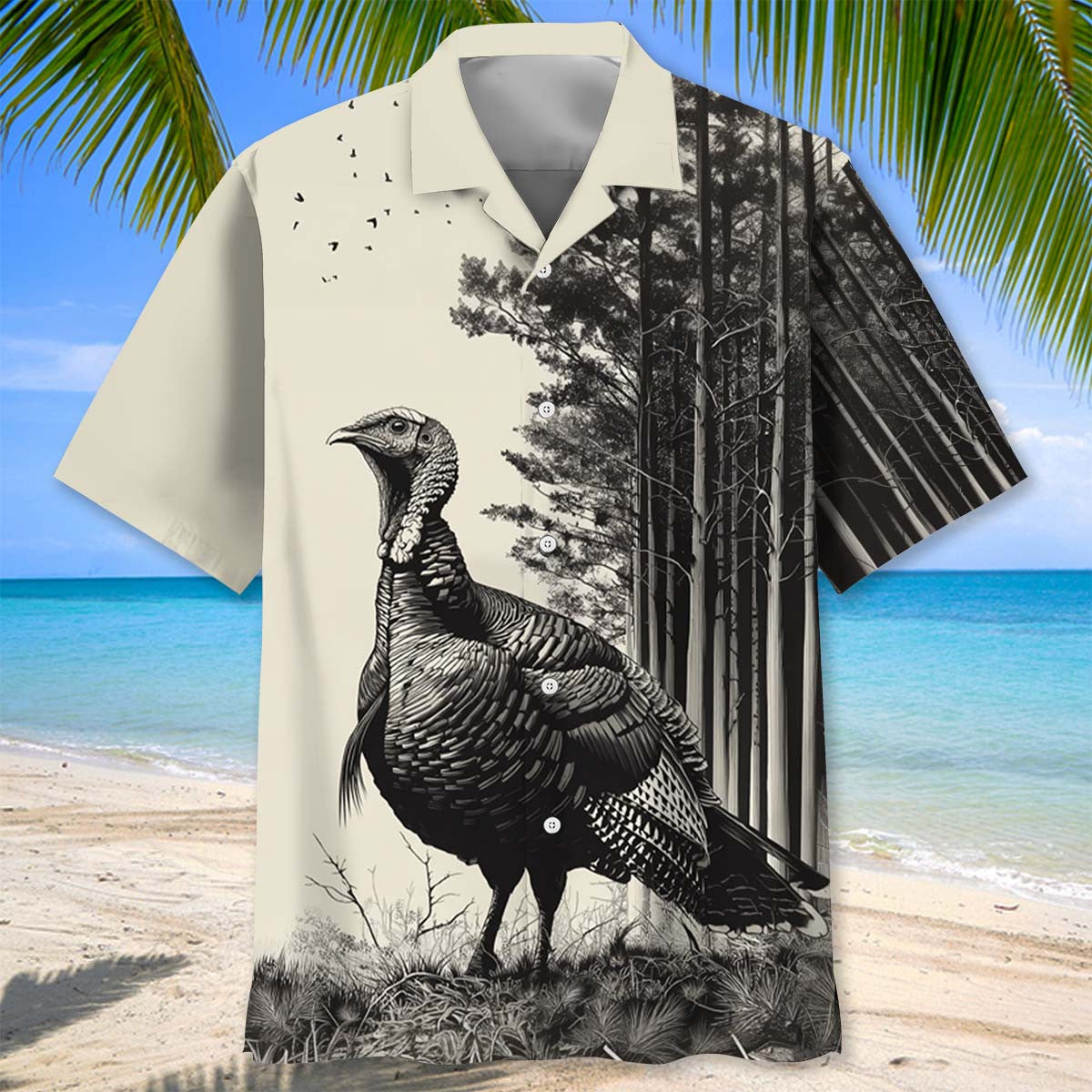 Wild Turkey Hunting Vintage Hawaiian Shirt