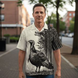 Wild Turkey Hunting Vintage Hawaiian Shirt