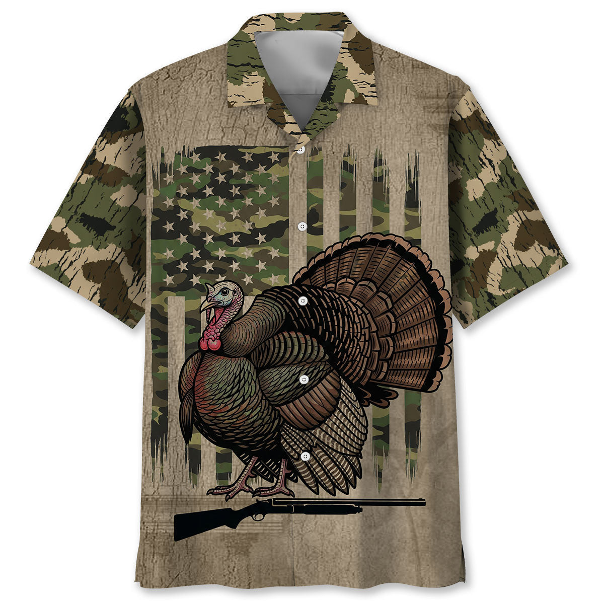 Wild Turkey Hunting America Hawaiian Shirt