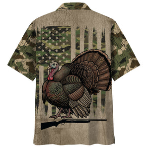 Wild Turkey Hunting America Hawaiian Shirt