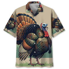 Camouflage Turkey Hunting America Hawaiian Shirt