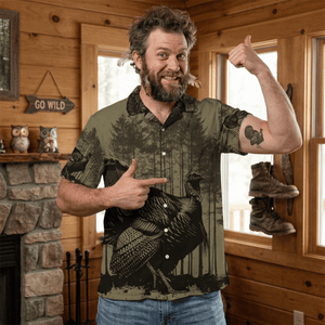 Black Moss Turkey Hunting Hawaiian Shirt