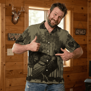 Black Moss Turkey Hunting Hawaiian Shirt