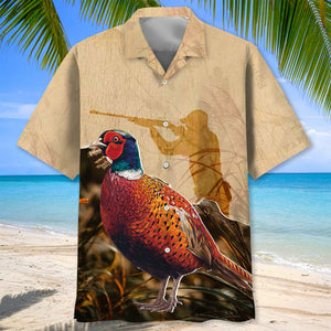 Vintage Pheasant Hunting Camo Hawaiian Shirt