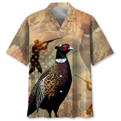 Awesome Pheasant Hunting Camo Hawaiian Shirt
