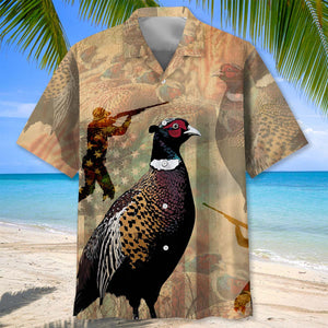 Awesome Pheasant Hunting Camo Hawaiian Shirt