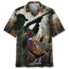 Camo Pheasant Hunting Hawaiian Shirt