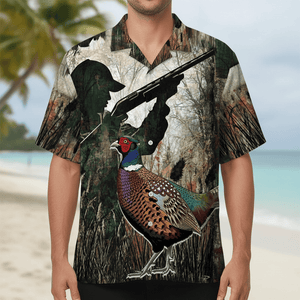 Camo Pheasant Hunting Hawaiian Shirt