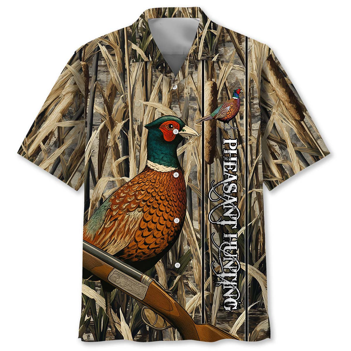 Vintage Pheasant Bird Hunting Hawaiian Shirt