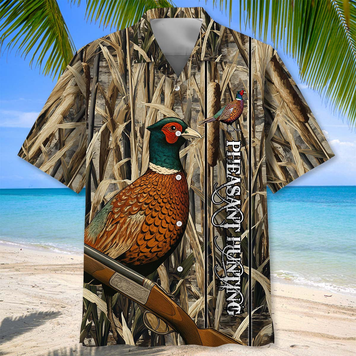 Vintage Pheasant Bird Hunting Hawaiian Shirt