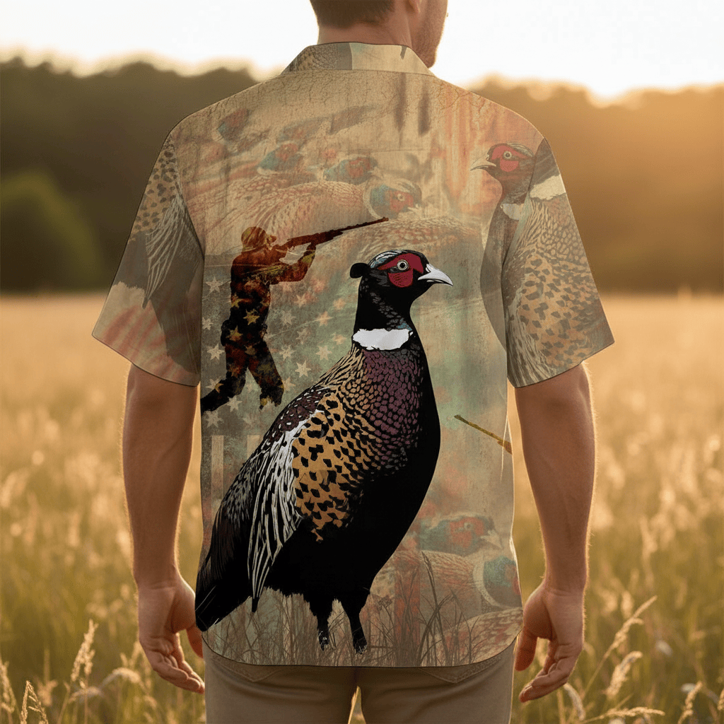 Awesome Pheasant Hunting Camo Hawaiian Shirt
